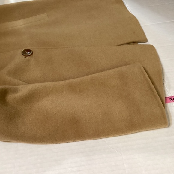 Coat Knee Length Wool Classic Camel Timeless Preppy Neutral Luxury Women’s SZ 16 - Picture 11 of 11